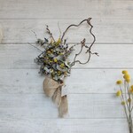 ＊ご検討中お取り置きページ＊　wreath [viola] №２　「ヴィオラ」№２　紅葉ユーカリとミモザのリース　　ミモザ　ユーカリ　ナチュラル　