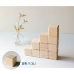 【Aタイプ】３センチ立方体 [R面取り/10個セット] 木製キューブ 立方体 積み木