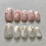 ◎ 桃 ピーチ ピンク フルーツ シンプル ネイル ネイルチップ