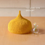 【12130616さまオーダー品】ラミーコットンどんぐり帽子♡ （8.mimosa）