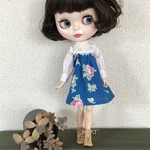 ブライス・リカちゃん服(薔薇のワンピース)