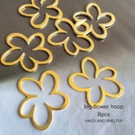 8pcs★ big flower parts・ gold（大きなアイアンフラワー）