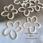 8pcs★big flower parts・ silver（大きなアイアンフラワー）