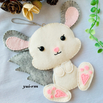 ⑤チンチラ🐭フェルトキーホルダー