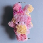 お迎えが決まりました。M様専用。ぐるぐるちゃん。ローズボアの可愛いうさちゃん♡手のひらサイズのぬいぐるみ♡④