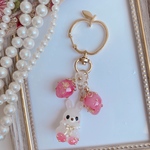 いちごのうさちゃんキーホルダー🐰🍓✧*