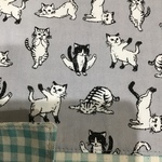 ⭐️新作⭐️ちっちゃい20×25❤️お名前タグサービス⭐️ヨガ猫3色両面ランチョンマット
