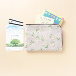 Wポケット母子手帳ケースM＊すずらん＊B6サイズ ラミネート生地 薬手帳ケース １４ポケット 通院ケース