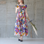 【再入荷】夏の主役♡優しく華やぐフラワーワンピース（22s-17）