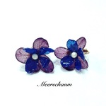 紫陽花イヤリング＊bluepurple＊［送料無料］