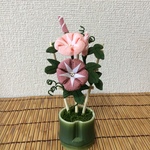 ちりめん細工:朝顔の飾り(3)
