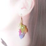 （送料無料）葉っぱのピアス　※マスクチャーム・イヤリングに変更可能