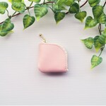 🔶小さいけど(^o^)たっぷり入るコインケース🔶　牛革　桜ピンク　🔶 