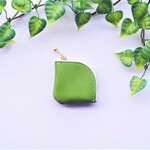 🔶小さいけど(^o^)たっぷり入るコインケース🔶　牛革　抹茶きみどり　🔶 