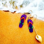アシメsummer ピアスorイヤリング(purple)