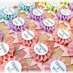 K様ご注文分　ペーパーロゼットシール30個セット（パステルカラー）