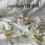 【junchan7様専用】**パール付ベビークラウン**  お誕生日や記念日写真に✩.*˚    (オーロラパール)(あごひもタイプ)