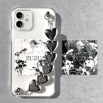 【iPhone】メタルハート♡キーリングハンガー(シルバー)