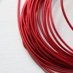 フレンチワイヤー 1mm レッド ハードタイプ  1本約50cm 品番:FW-レッド1.0H
