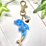 イルカの海模様キーホルダー