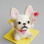 yumyumamy様ご予約品　母の日カーネーション花束の招き犬(フレンチブルドッグ・クリーム)●ご注文前にメッセージで納期をご確認ください。