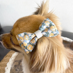 フラワークラシックリボン🎀 犬用リボン　トリミング　キッズリボン　わんこバレッタ　大人かわいい　プチギフト　jdバレッタ　トップノットリボン　ベビーヘアクリップ　ワンコ用バレッタ