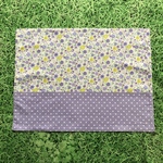 再販《Mサイズ》33×44 ＊お花の大きめランチョンマット＊ パープル