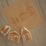 bargain sale■お家と木のはんこ３個セット③