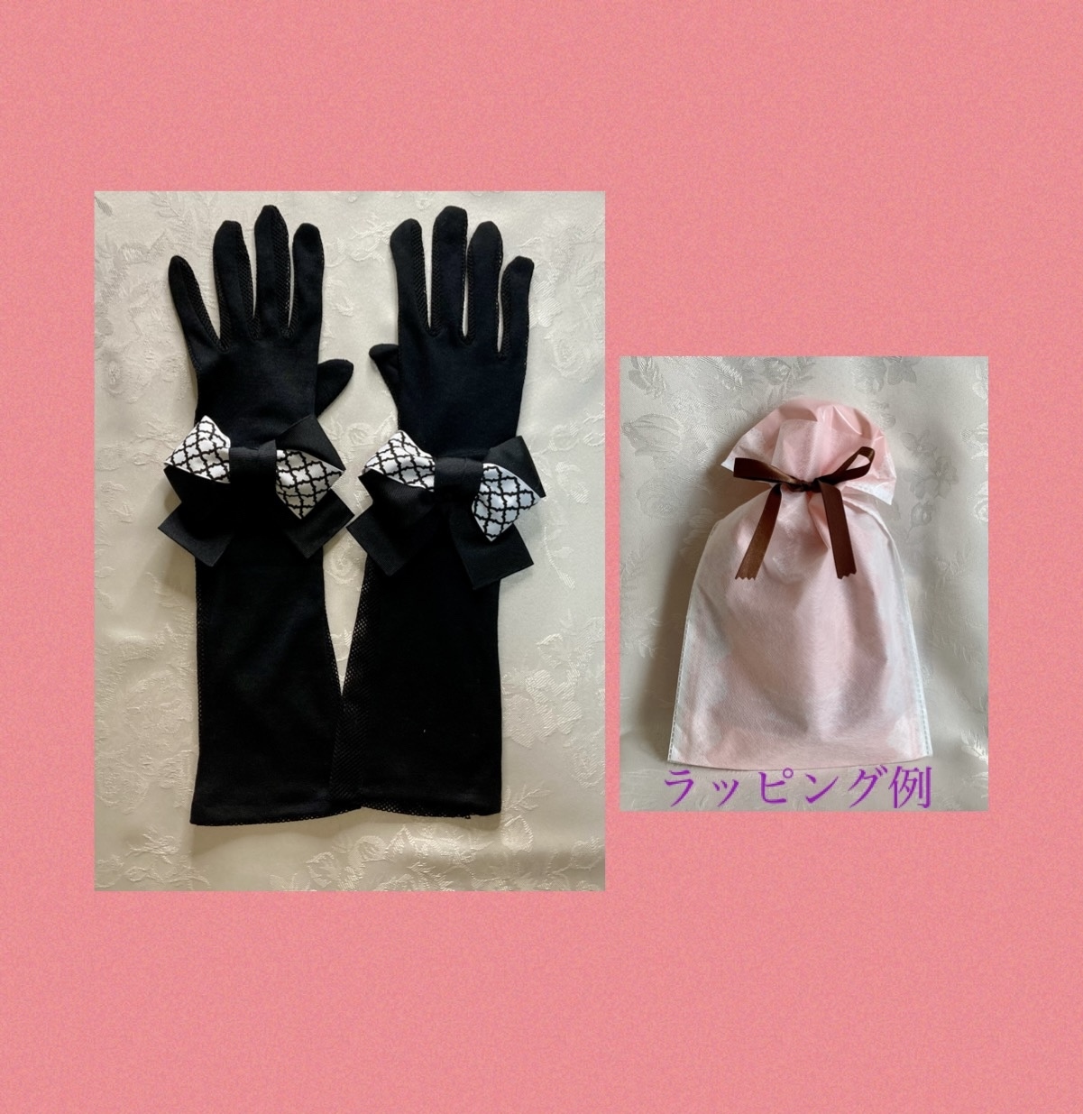 残り僅か 大人可愛いふっくらのUV手袋 ネイビー - HANDMADE