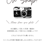 1230mmi様専用　カメラデザイン  結婚式 フォトサイン SNSサイン　枚数追加可