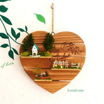 【受注制作】ハート型の壁掛け～ミニチュアアレンジ～