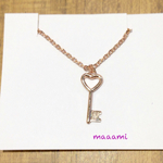 ピンクゴールド♡鍵ネックレス