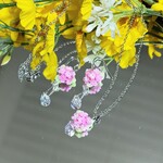 【885】紫陽花ピアス&ネックレス