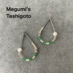 淡水パール×ビーズのフープピアス・イヤリング