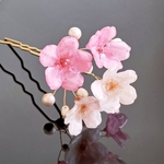 【sumomo9様専用】【1点のみ】Everpink Bloom. 本物のお花　 桜とパールの揺れる髪飾り（ソメイヨシノ＆早咲きピンク）ワイヤー