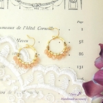 jewel ring pierce＊マンダリンピーチ（イヤリング＋50円）