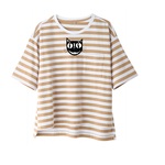 黒猫柄　レディースワイドTシャツ 綿100％