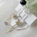 氷フロスト✳︎粒々✳︎チェーン✳︎アシンメトリー/イヤリング・ピアス　