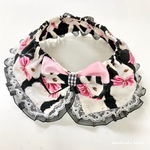 ペット用うさちゃんリボン襟シュシュ首輪🐰🎀ブラック🖤犬 猫 うさぎ