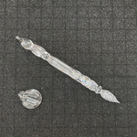 【JINガラス 気まぐれ試作室】1点限定 魔法の杖 ダイクロ クリア ガラスペン