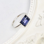 Swarovski タンザナイトレクタングルリング