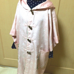 着物リメイク   🌷春色 麻の葉柄のコート