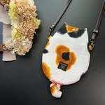 しっぽとお出かけ＊ニャンコスマホポーチ　三毛猫