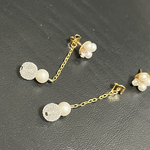 《注文品》キャンディビーズとスノーパールのポストピアス