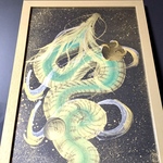 【天空龍】七乃助　一筆龍　龍神　龍　置物