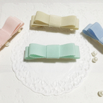 〔ミント〕パステルカラー プチリボンバレッタ
