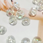 【再入荷】【60個】【12mm】【オーロラクリア】鈴丸　ビーズ　ドロップ　アクセサリパーツ ハンドメイド　DIY