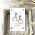 小花と華奢フープのイヤリング　B