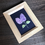 ピンクのライラック　刺繍フレーム