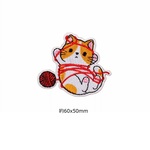 猫 ワッペン アップリケ アイロン対応 1枚入り